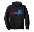 Sound Wave Cassette Vaporwave Outrun Hoodie - Custom Art Print for Adults - T-Shirt, Sweatshirt, Hoodie