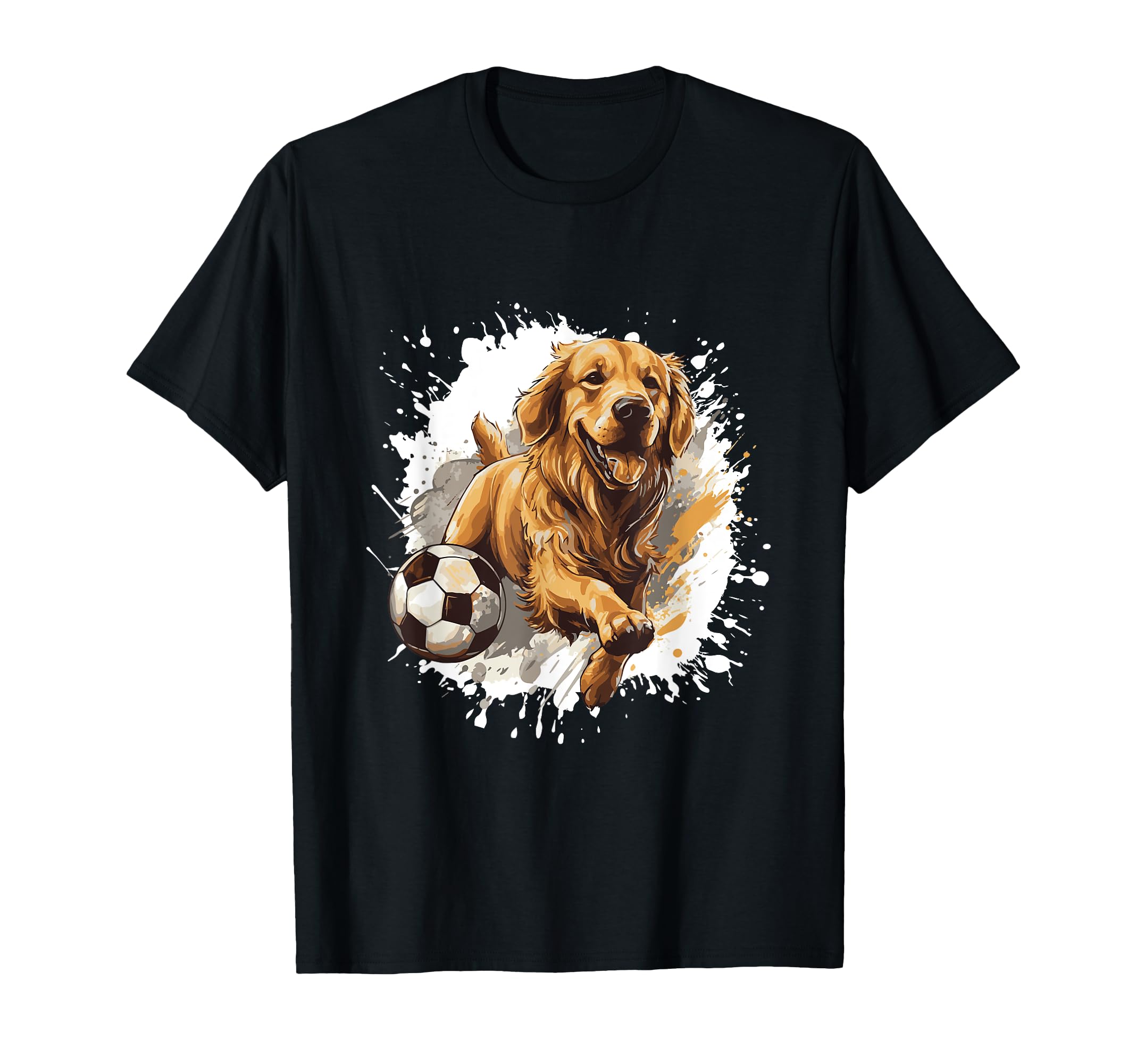 Golden Retriever Dog Playing T-Shirt - Casual Everyday Wear Men Women - T-Shirt, Sweatshirt, Hoodie