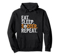 Eat Sleep Soccer Repeat Soccer Player Hoodie - Fun Novelty Design Men Women - T-Shirt, Sweatshirt, Hoodie