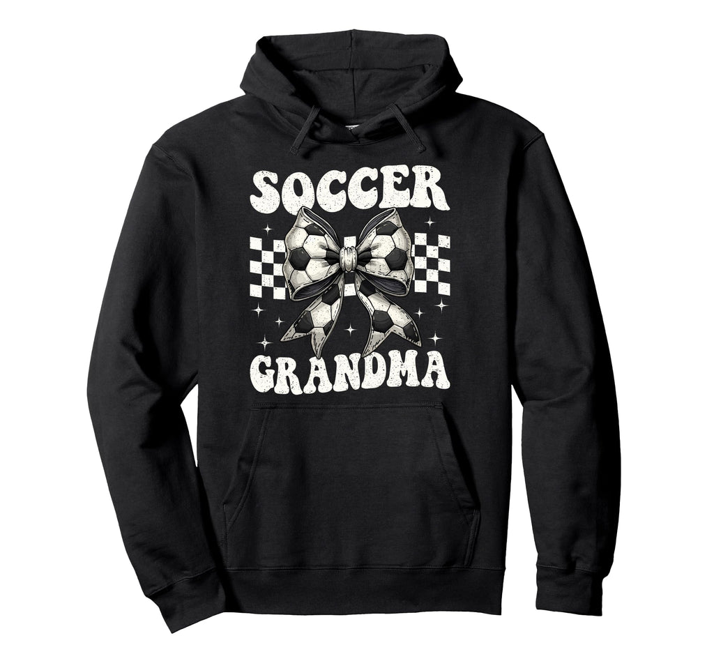 Soccer Grandma Funny Coquette Bow Soccer Hoodie - Graphic Print Unisex - T-Shirt, Sweatshirt, Hoodie
