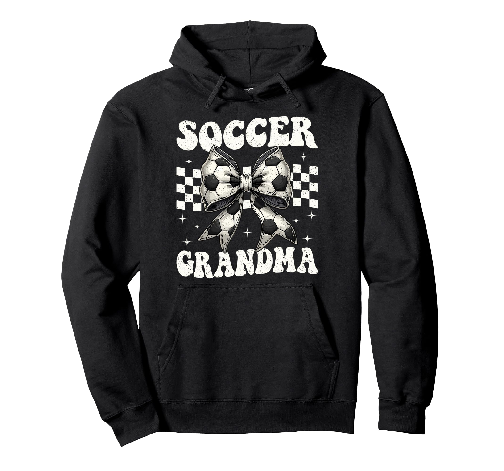Soccer Grandma Funny Coquette Bow Soccer Hoodie - Graphic Print Unisex - T-Shirt, Sweatshirt, Hoodie