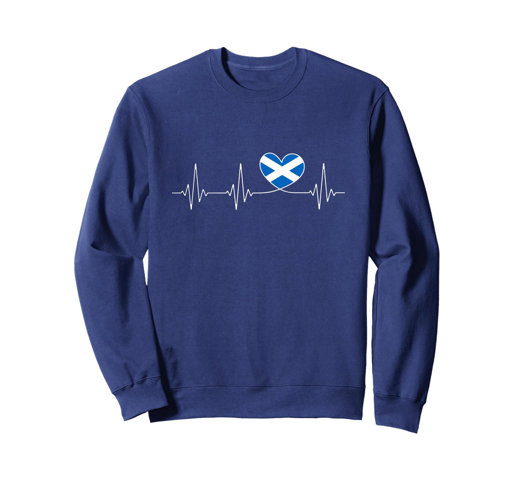 Scotland Love Heartbeat And Sweatshirt - Casual Everyday Wear Unisex - T-Shirt, Sweatshirt, Hoodie