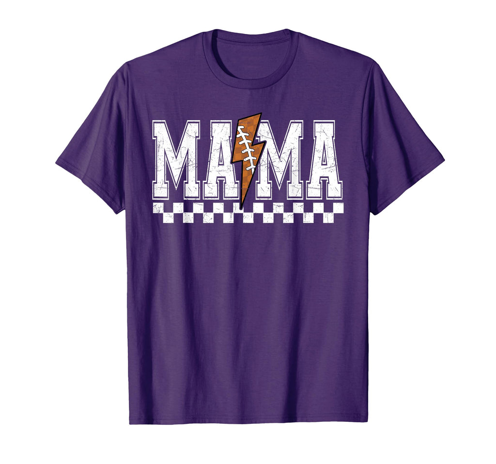 Football Mama Fall Lightning Bolt Football T-Shirt - Trendy Graphic Unisex - T-Shirt, Sweatshirt, Hoodie