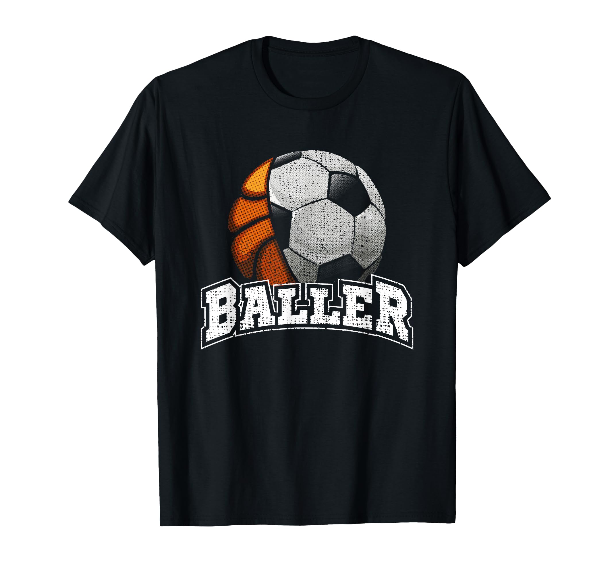 Basketball Soccer Funny T-Shirt - Minimalist Print for Adults - T-Shirt, Sweatshirt, Hoodie