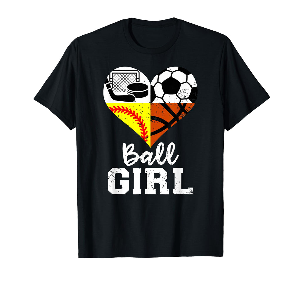 Ball Heart Soccer Softball T-Shirt - Aesthetic Graphic Men Women - T-Shirt, Sweatshirt, Hoodie