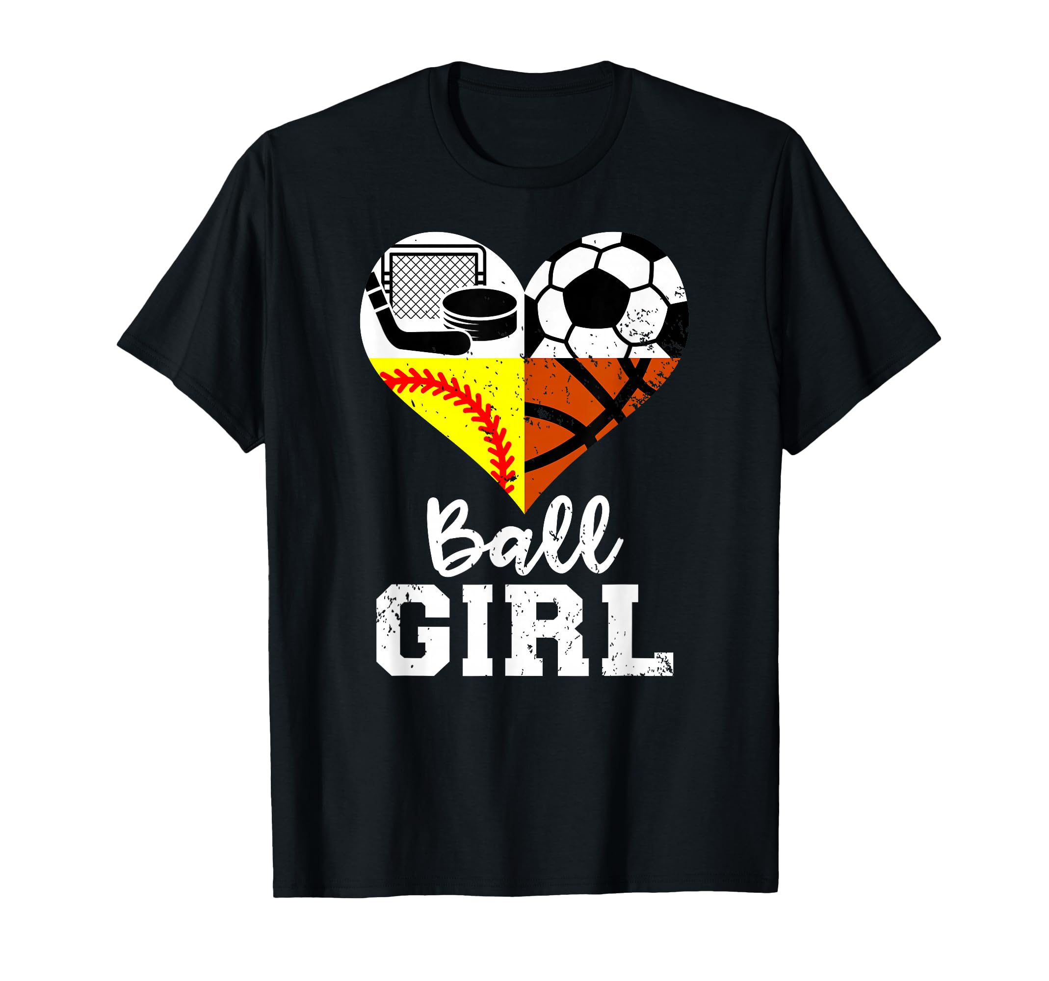 Ball Heart Soccer Softball T-Shirt - Aesthetic Graphic Men Women - T-Shirt, Sweatshirt, Hoodie