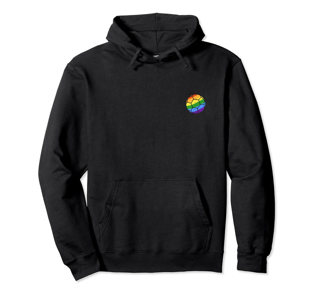 Soccer Rainbow Flag Ball Lgbt Team Hoodie - Aesthetic Graphic for Adults - T-Shirt, Sweatshirt, Hoodie