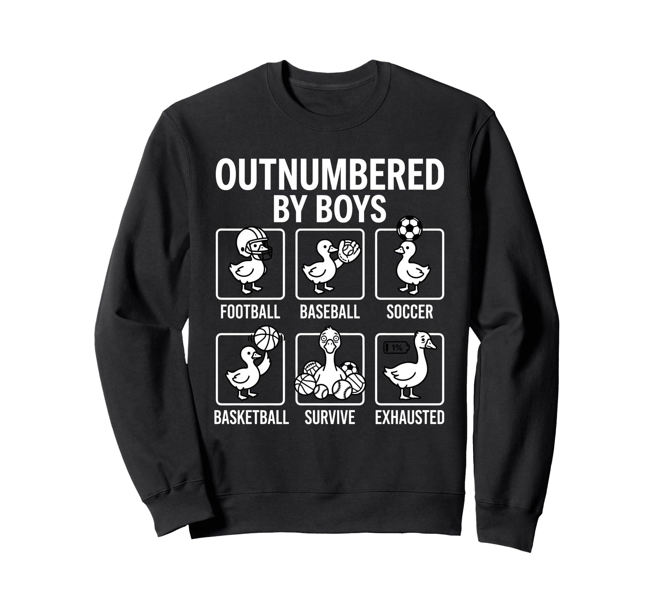 Outnumbered Ducklings Football Soccer Sweatshirt - Streetwear Style Unisex - T-Shirt, Sweatshirt, Hoodie