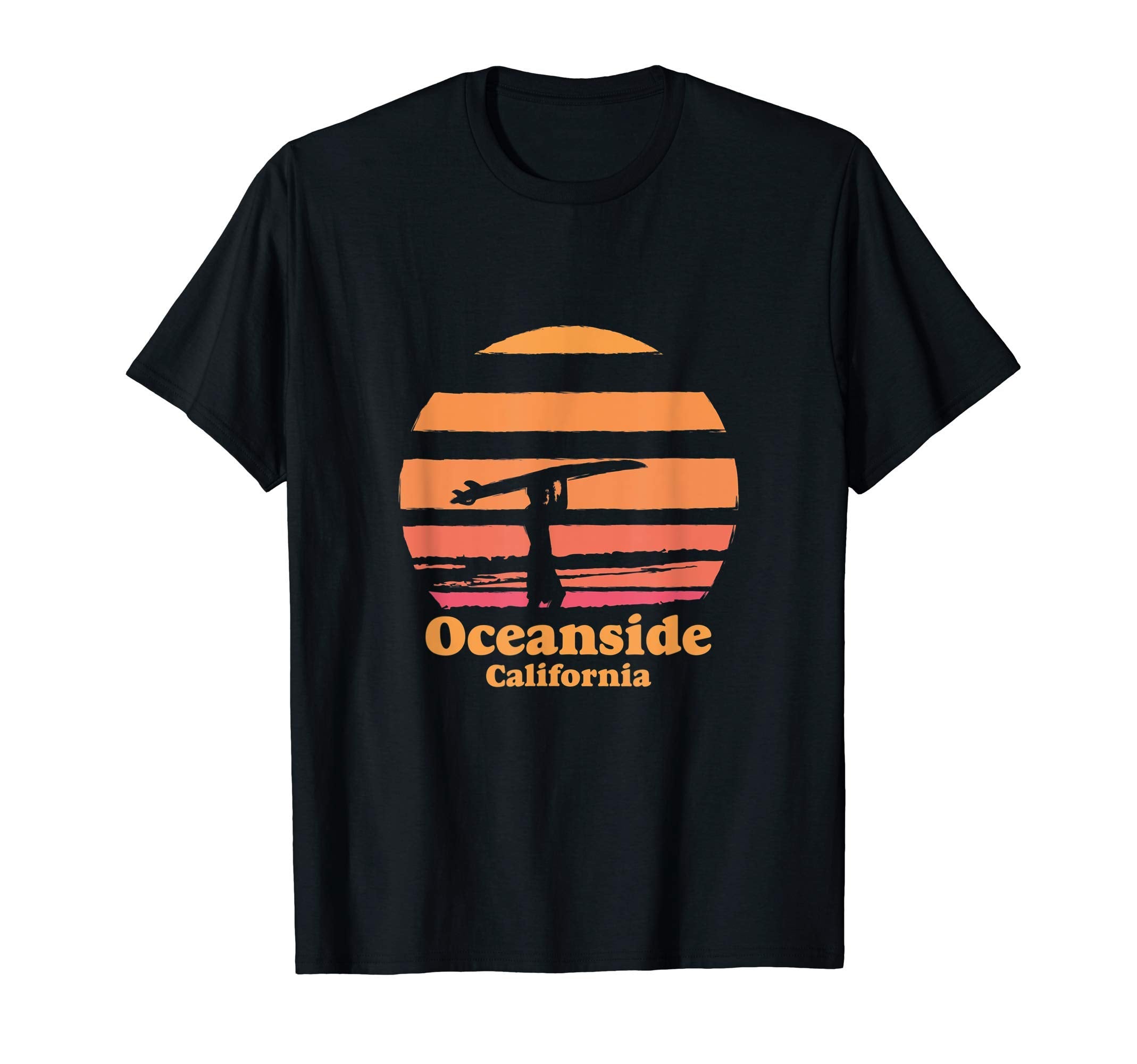Oceanside California Surf Surfing Sun T-Shirt - Unique Graphic for Adults - T-Shirt, Sweatshirt, Hoodie