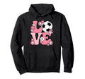 Groovy Soccer Love Soccer Player Soccer Hoodie - Unique Graphic Men Women - T-Shirt, Sweatshirt, Hoodie