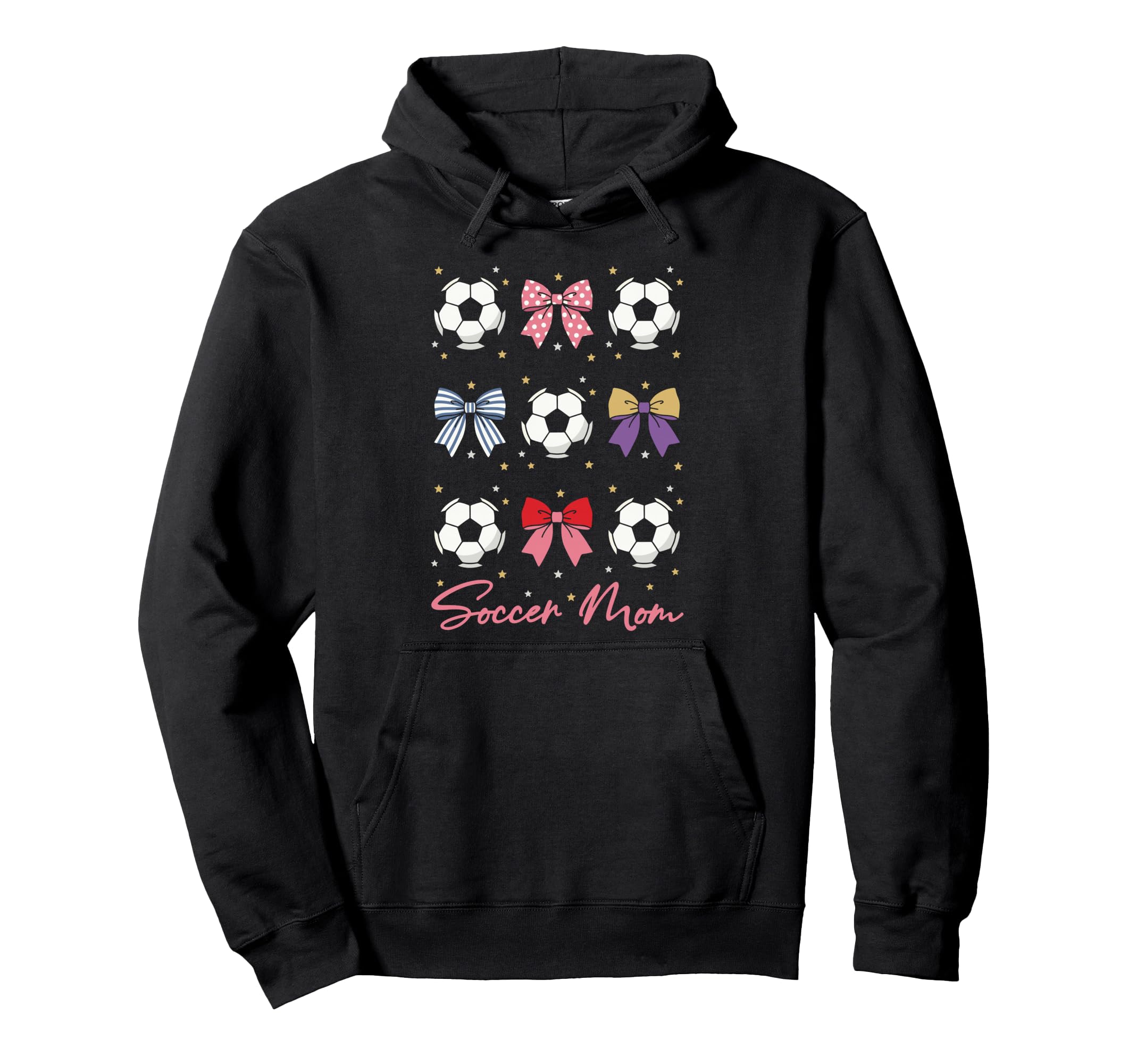 Soccer Bow Soccer Mom Hoodie - Unique Graphic for Adults - T-Shirt, Sweatshirt, Hoodie
