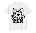 Soccer Mom Polka Dot Bow Sports Mama T-Shirt - Custom Art Print for Adults - T-Shirt, Sweatshirt, Hoodie