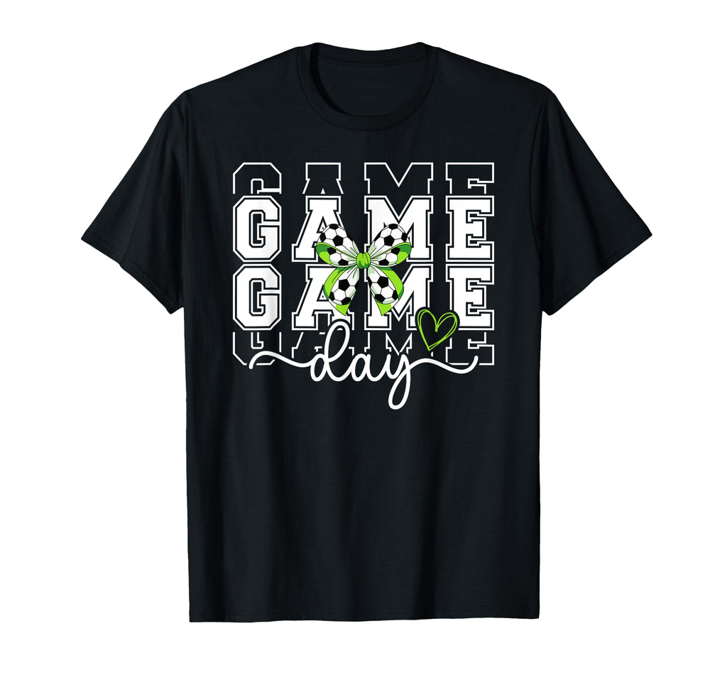 Game Day Soccer Game Day Coquette T-Shirt - Graphic Print Unisex - T-Shirt, Sweatshirt, Hoodie