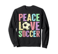 Peace Love Soccer Score Club Mom Game Sweatshirt - Aesthetic Graphic Unisex - T-Shirt, Sweatshirt, Hoodie