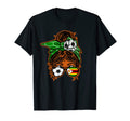 Messy Bun Hair Brown Skin Soccer T-Shirt - Casual Everyday Wear Men Women - T-Shirt, Sweatshirt, Hoodie