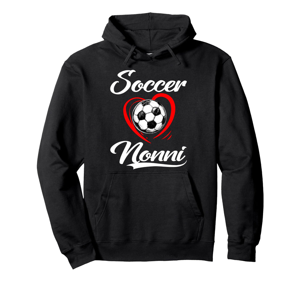 Soccer Nonni Soccer Heart Family Hoodie - Novelty Apparel for Adults - T-Shirt, Sweatshirt, Hoodie