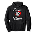 Soccer Nonni Soccer Heart Family Hoodie - Novelty Apparel for Adults - T-Shirt, Sweatshirt, Hoodie