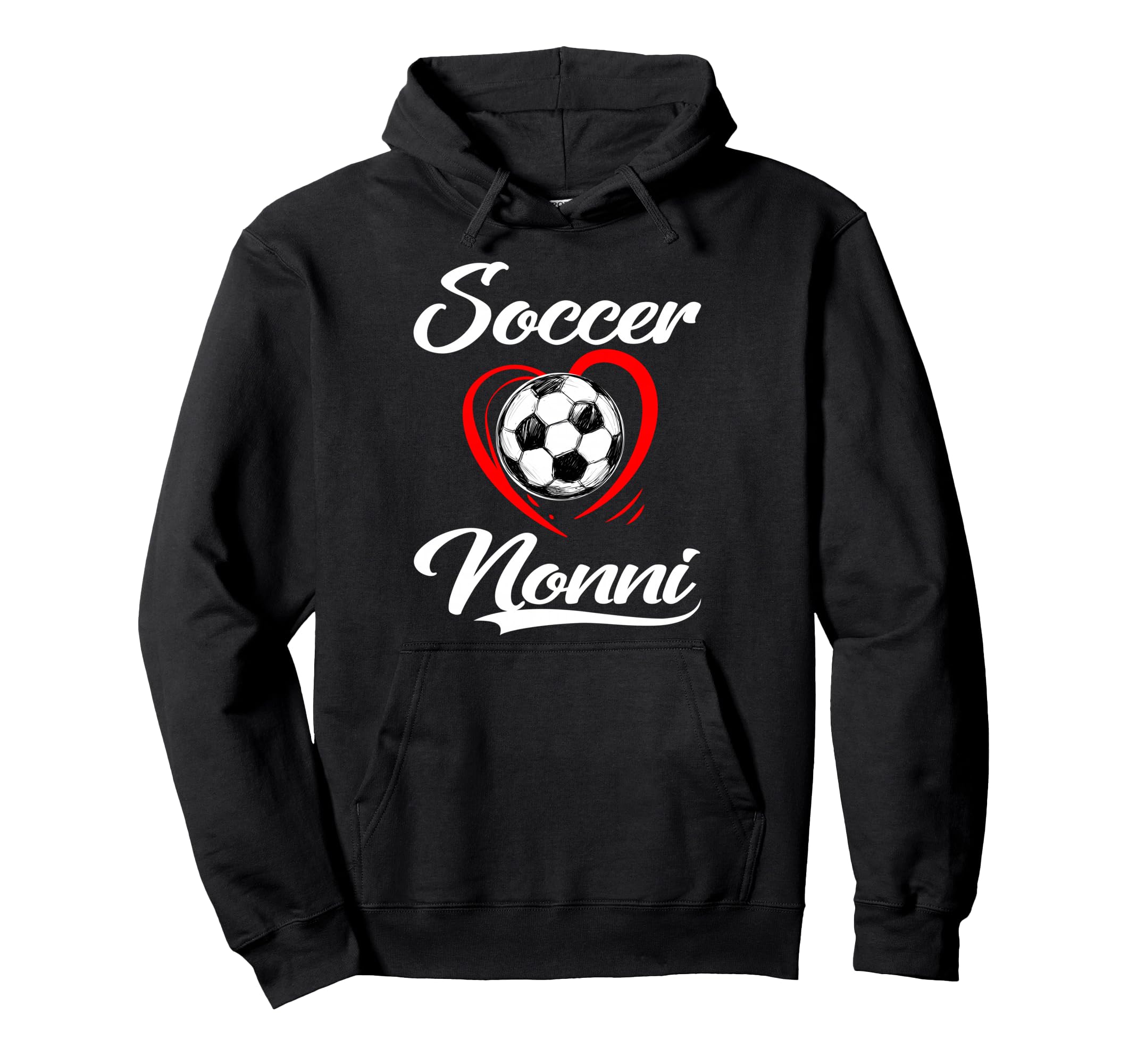 Soccer Nonni Soccer Heart Family Matching Hoodie - Graphic Print Unisex - T-Shirt, Sweatshirt, Hoodie