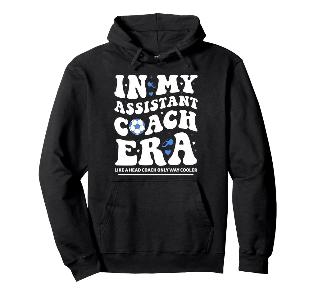 My Assistant Coach Era Groovy Football Hoodie - Graphic Print Unisex - T-Shirt, Sweatshirt, Hoodie