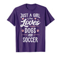 Just Who Loves Dogs And Soccer Gift Dog T-Shirt - Custom Art Print Unisex - T-Shirt, Sweatshirt, Hoodie