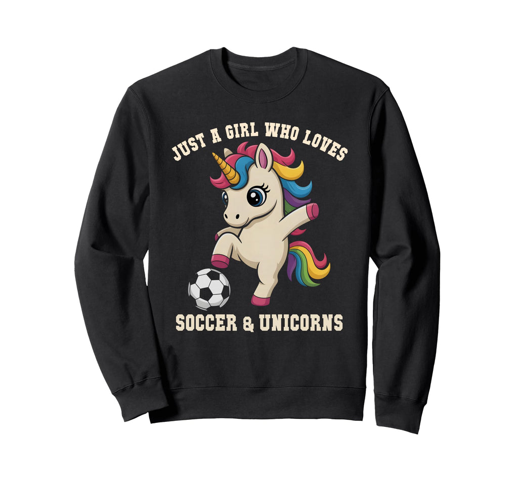 Kawaii Just Who Loves Soccer Sweatshirt - Fun Novelty Design for Adults - T-Shirt, Sweatshirt, Hoodie