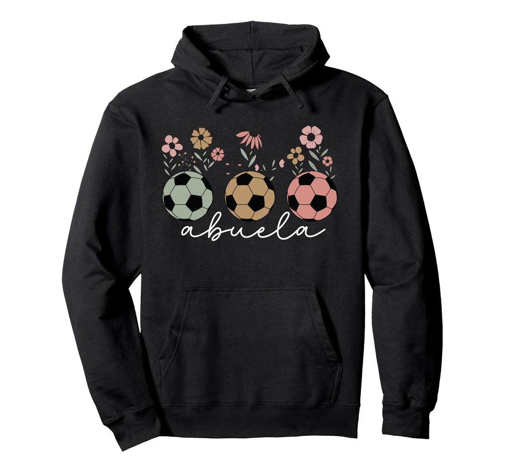 Soccer Abuela Floral Wildflower Spring Hoodie - Minimalist Print Men Women - T-Shirt, Sweatshirt, Hoodie