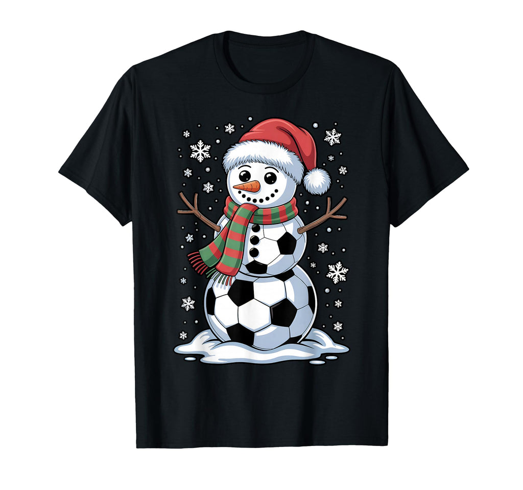 Funny Soccer Snowman Holiday Winter Vibes T-Shirt - Streetwear Style Unisex - T-Shirt, Sweatshirt, Hoodie