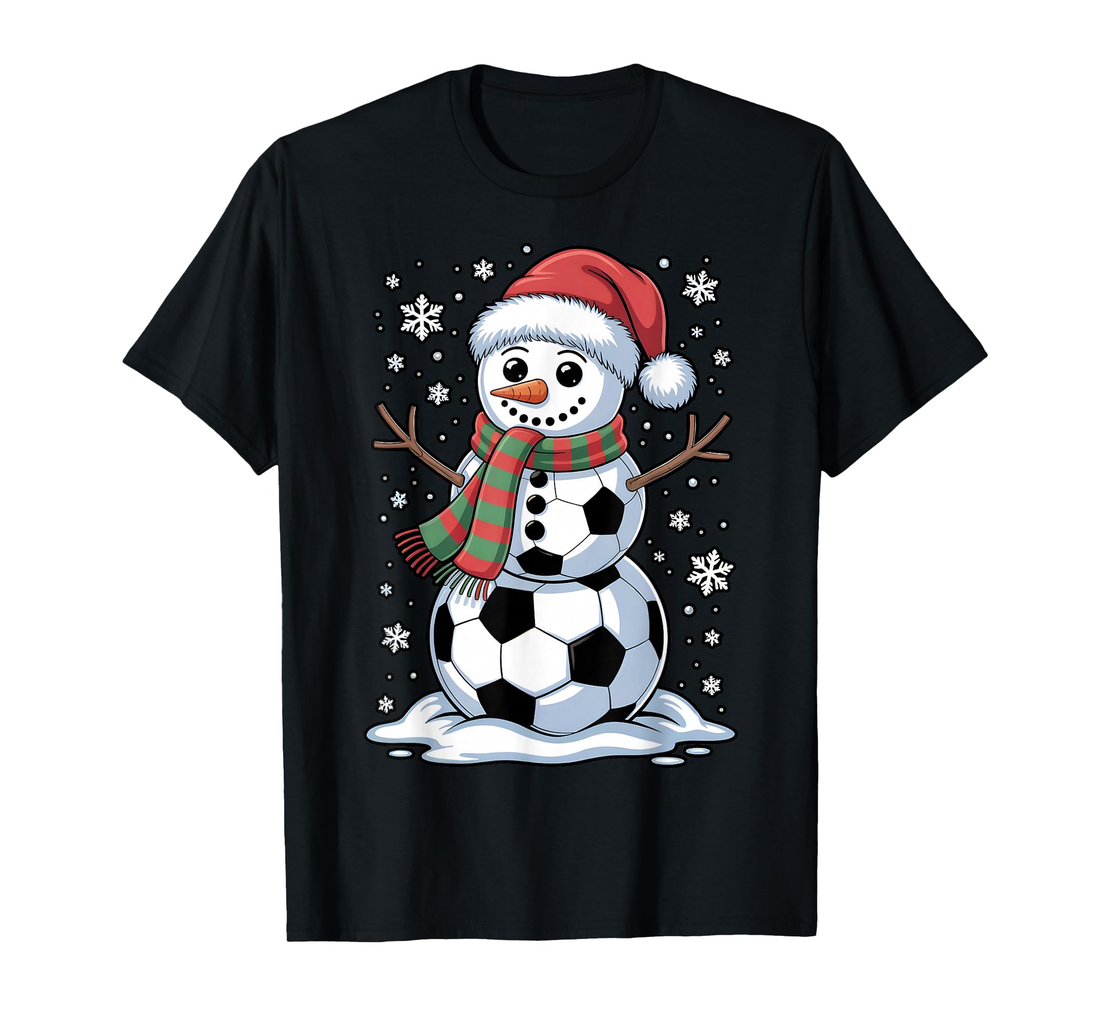 Funny Soccer Snowman Holiday Winter Vibes T-Shirt - Streetwear Style Unisex - T-Shirt, Sweatshirt, Hoodie