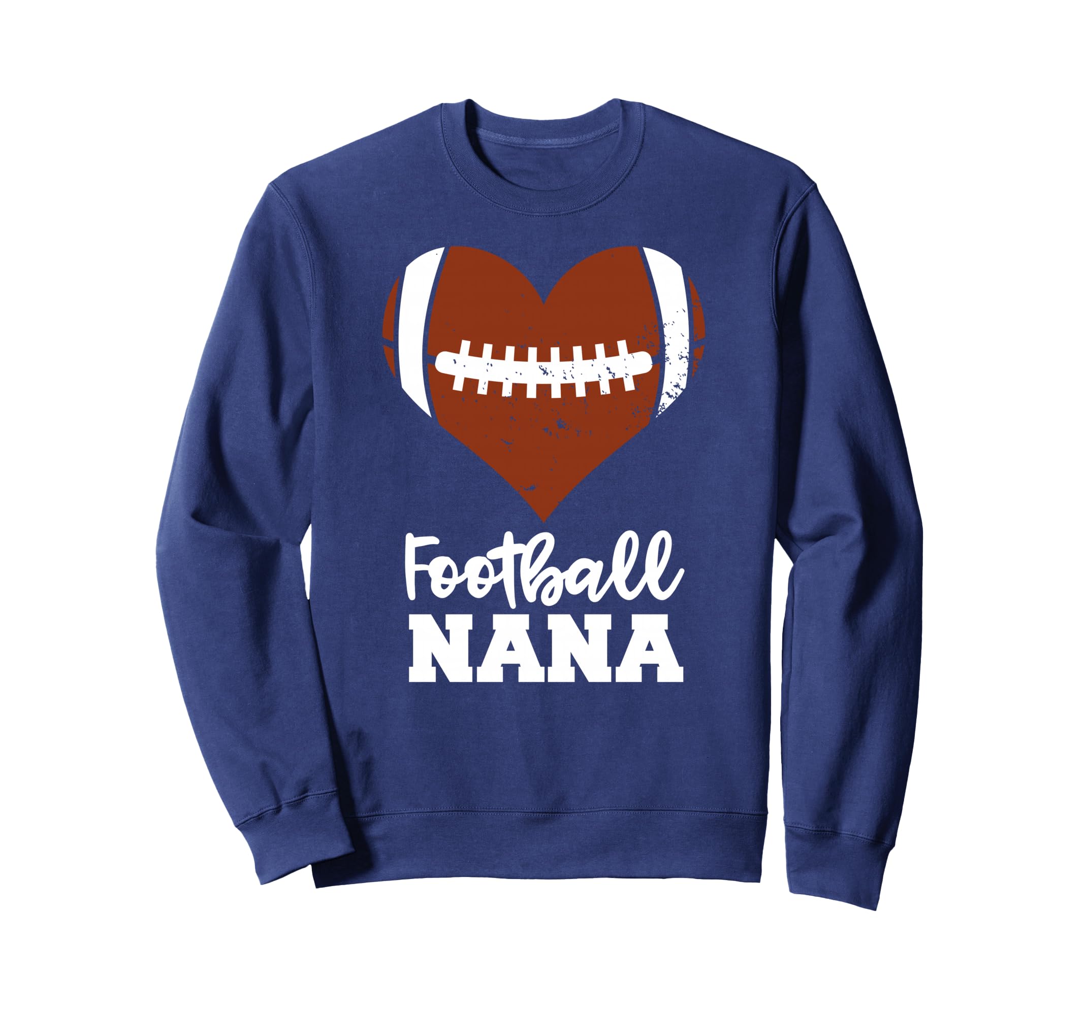 Football Nana Heart Funny Football Sweatshirt - Graphic Print Unisex - T-Shirt, Sweatshirt, Hoodie