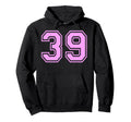 39 Number Thirty Nine Sports Varsity Hoodie - Aesthetic Graphic Men Women - T-Shirt, Sweatshirt, Hoodie