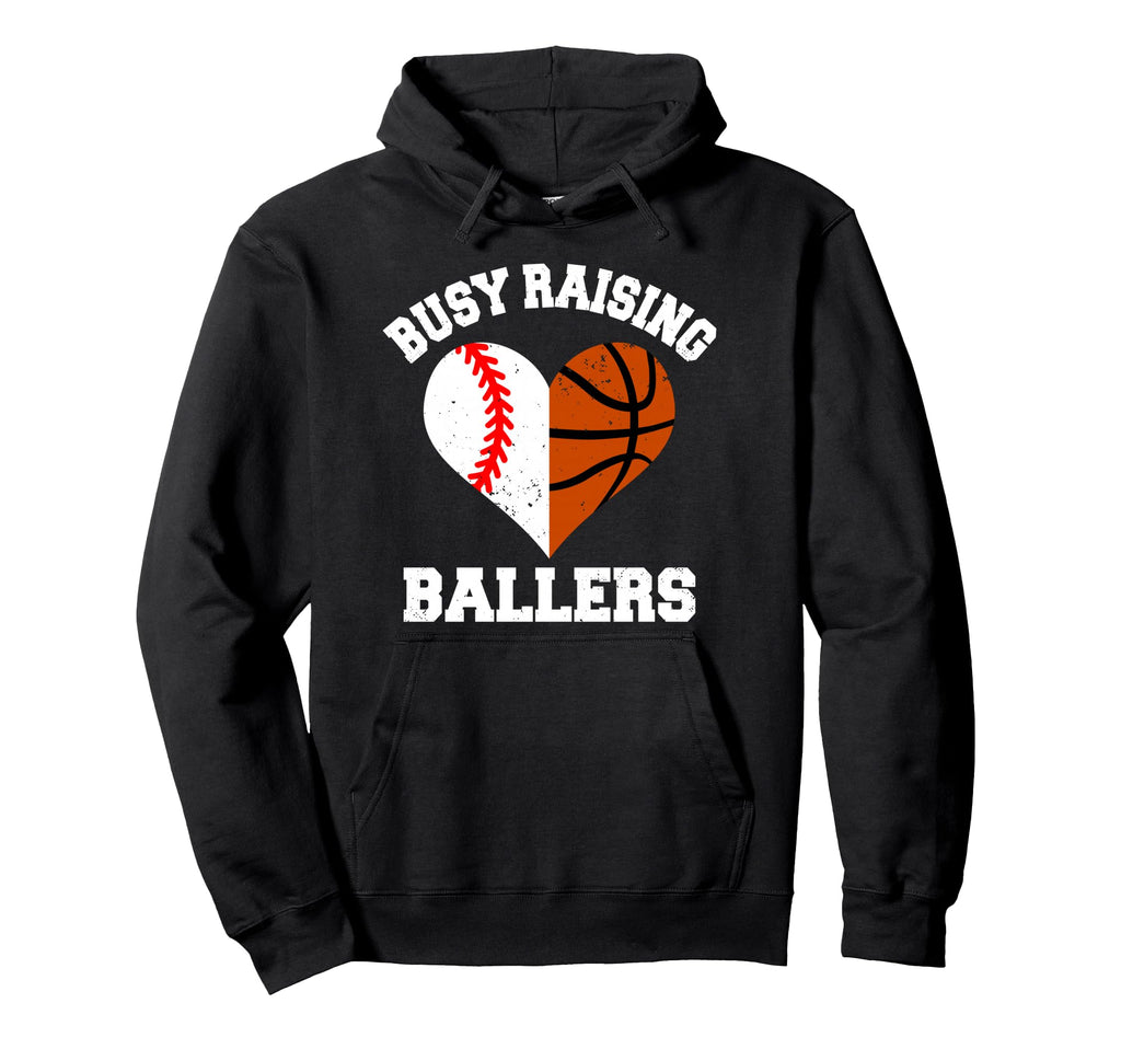 Busy Raising Ballers Baseball Hoodie - Streetwear Style Men Women - T-Shirt, Sweatshirt, Hoodie