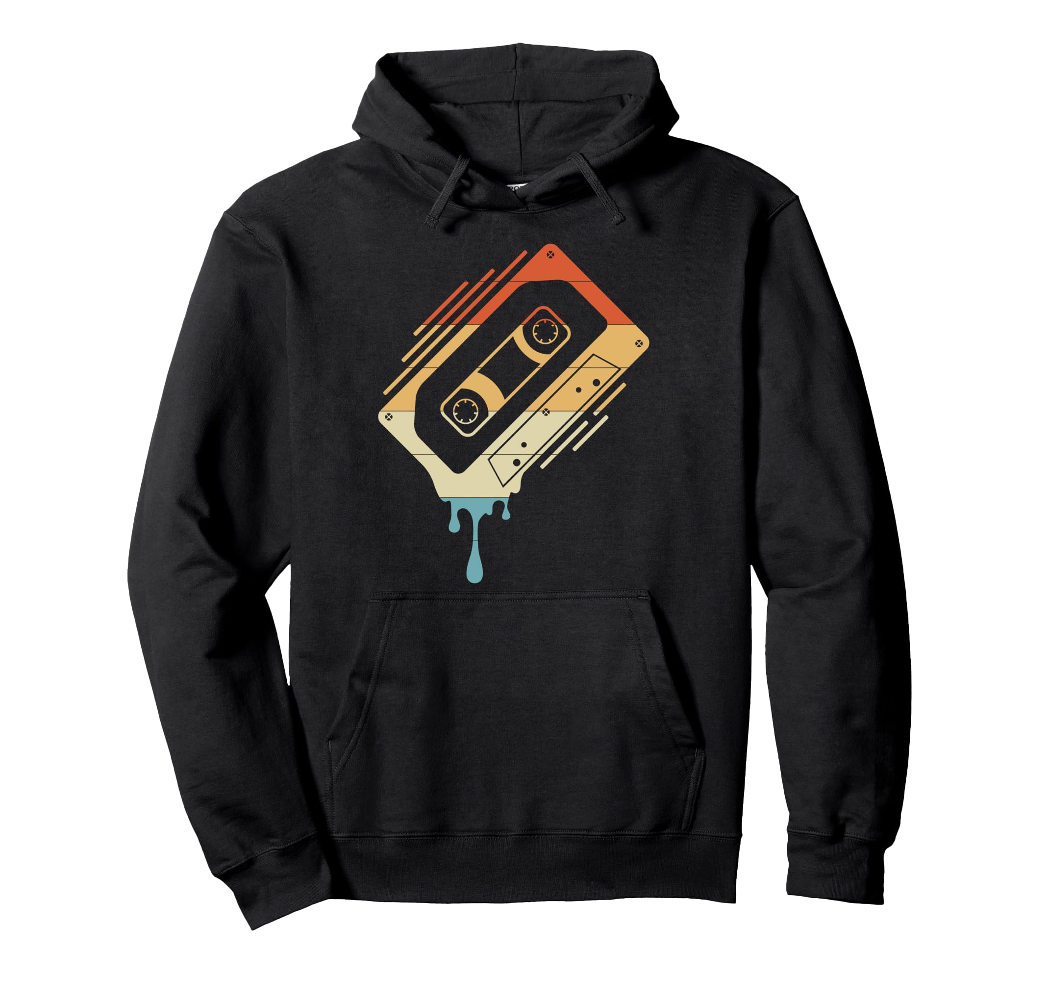 Dripping Cassette Tape Hoodie - Aesthetic Graphic Unisex - T-Shirt, Sweatshirt, Hoodie