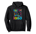 Best 1980 Birthday Birth Year Cassette Tape Hoodie - Unique Graphic Unisex - T-Shirt, Sweatshirt, Hoodie