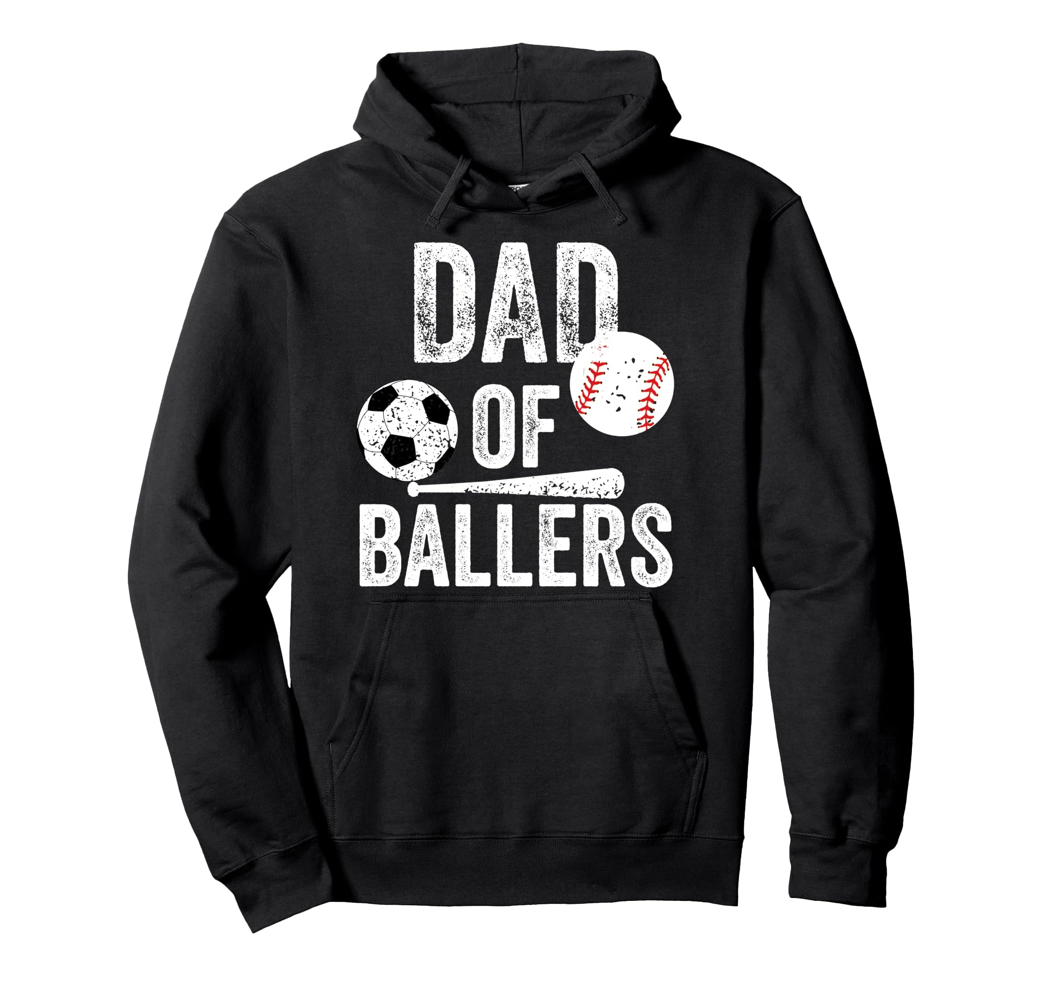 Dad Ballers Soccer And Baseball Daddy Hoodie - Novelty Apparel Men Women - T-Shirt, Sweatshirt, Hoodie