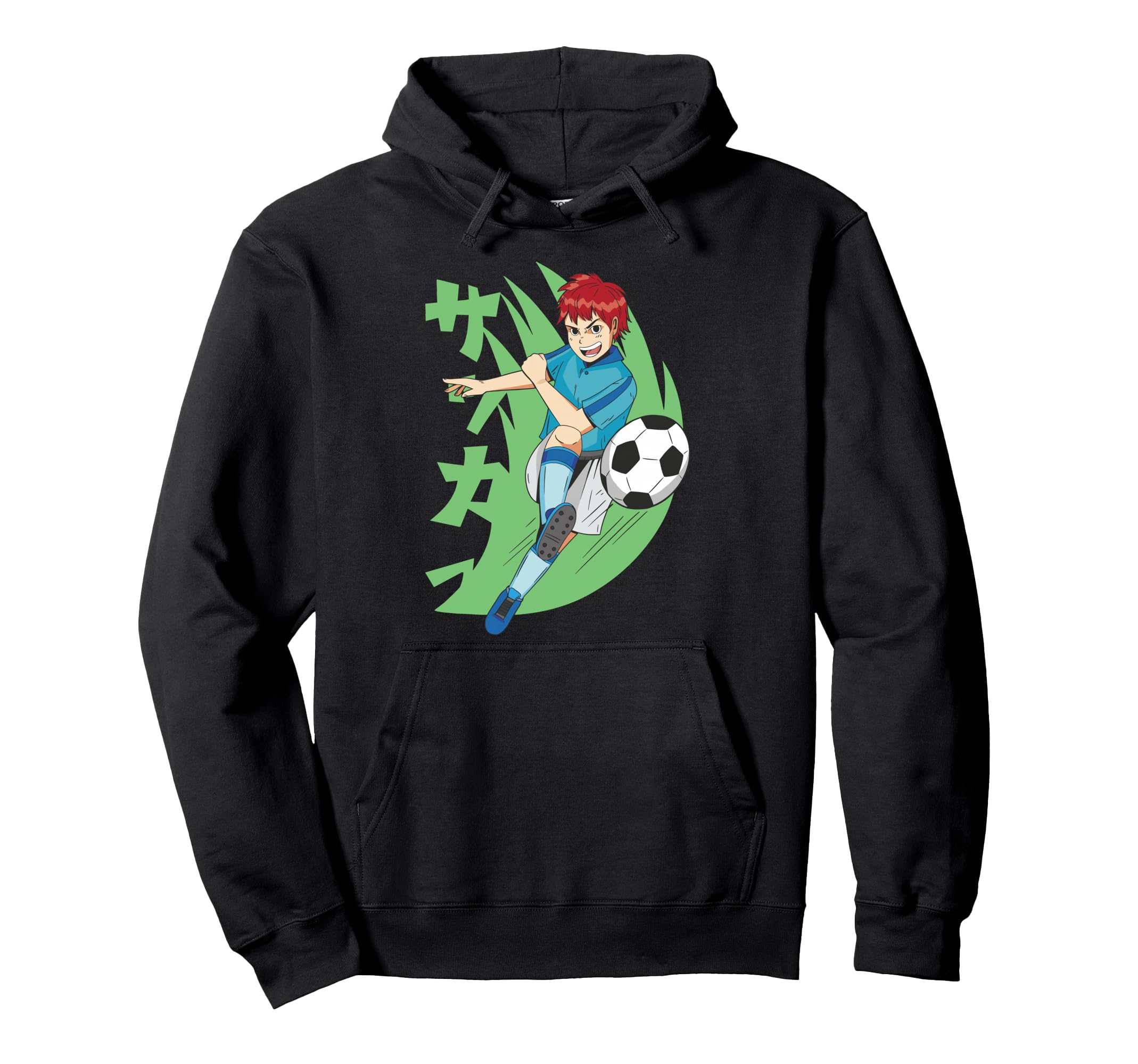 Anime Kicking Soccer Ball Hoodie - Casual Everyday Wear Unisex - T-Shirt, Sweatshirt, Hoodie