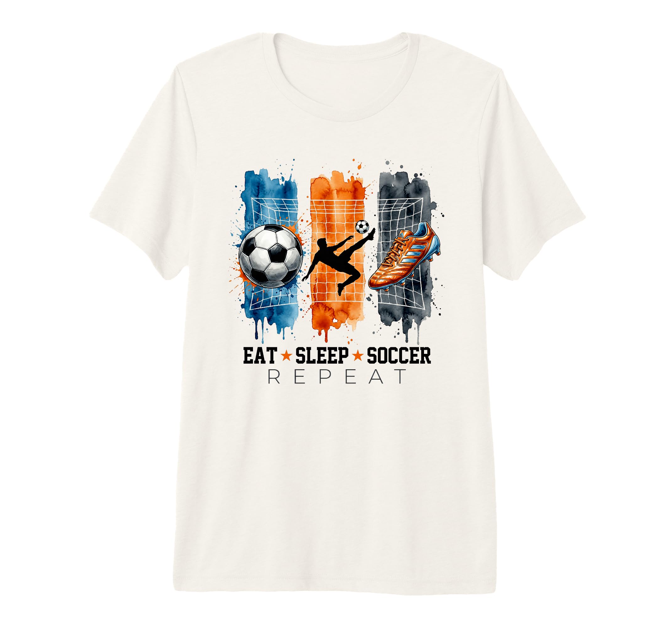Soccer Ball Cleat Player Goal Net T-Shirt - Unique Graphic Unisex - T-Shirt, Sweatshirt, Hoodie