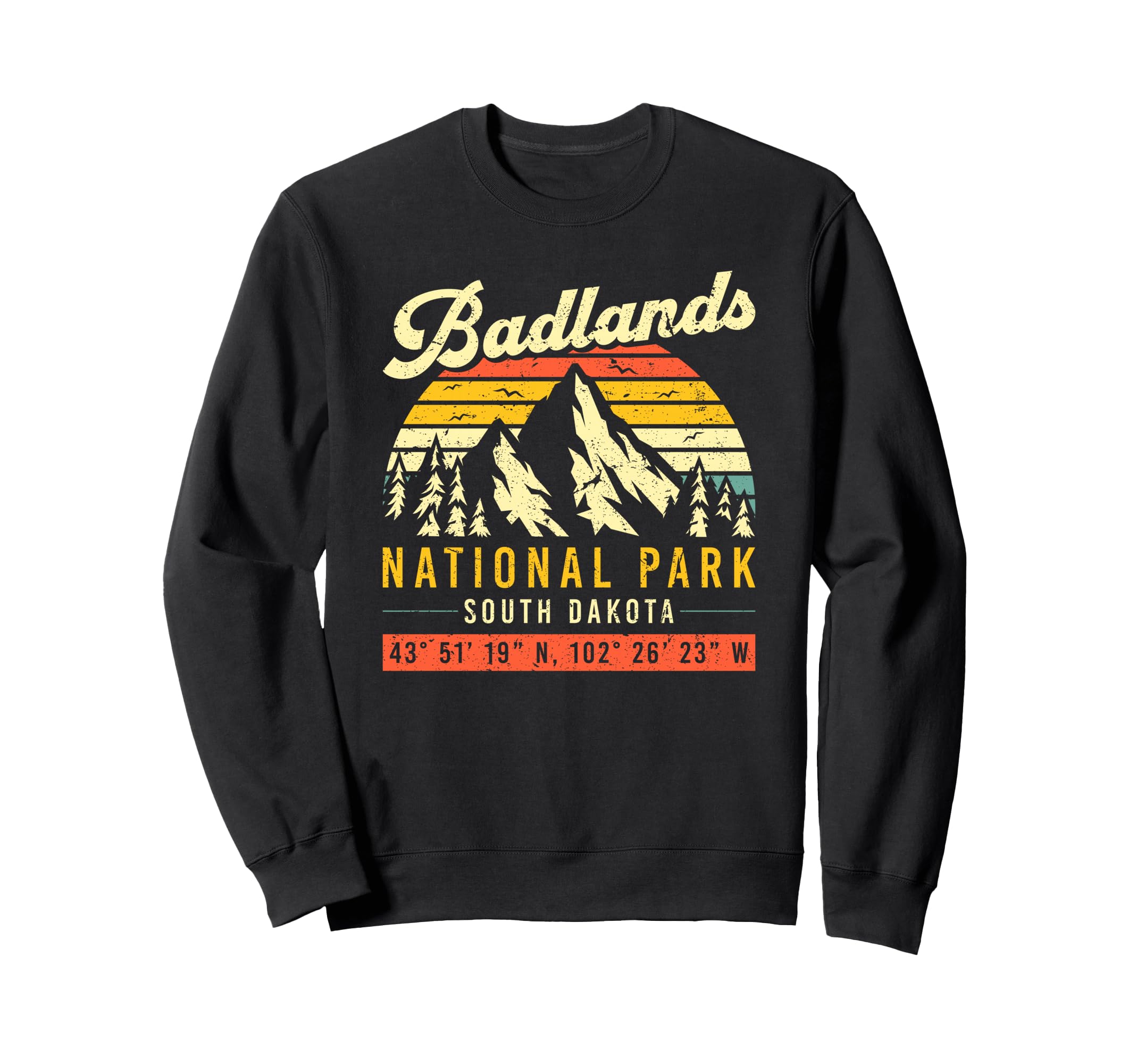 Badlands Coordinates Sd Sweatshirt - Fun Novelty Design for Adults - T-Shirt, Sweatshirt, Hoodie