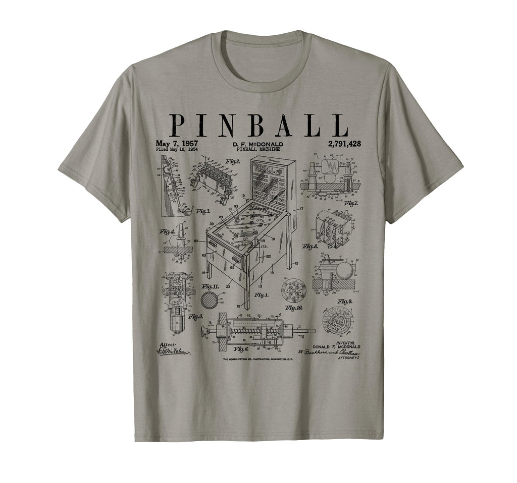 Pinball Arcade Gaming Machine Gamer T-Shirt - Minimalist Print Unisex - T-Shirt, Sweatshirt, Hoodie