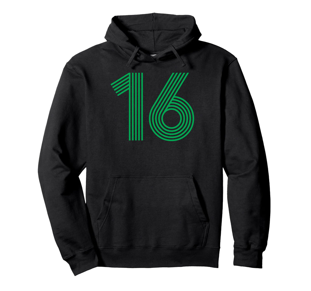 16 Sixteen Sports Soccer Number Team Hoodie - Fun Novelty Design Unisex - T-Shirt, Sweatshirt, Hoodie