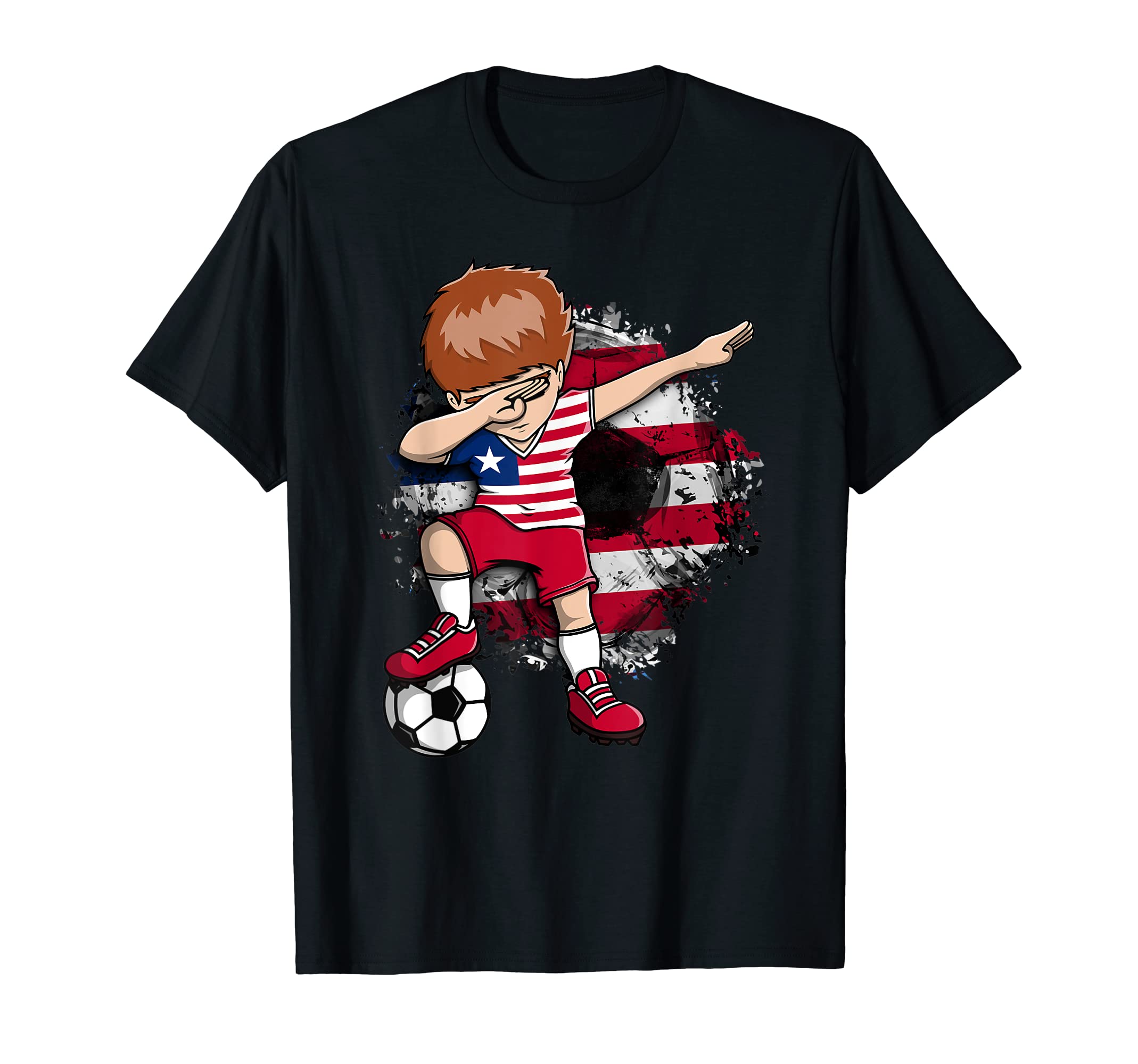 Dabbing Soccer Liberia Jersey T-Shirt - Streetwear Style for Adults - T-Shirt, Sweatshirt, Hoodie
