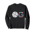 Old School Og Hip Hop Head Vinyl Cds Sweatshirt - Graphic Print Men Women - T-Shirt, Sweatshirt, Hoodie