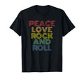 Peace Love Rocknroll Distressed Rock T-Shirt - Unique Graphic for Adults - T-Shirt, Sweatshirt, Hoodie