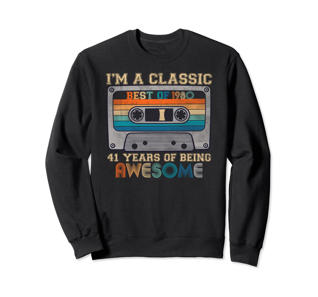 Best 1979 42Nd Birthday Cassette Sweatshirt - Trendy Graphic for Adults - T-Shirt, Sweatshirt, Hoodie