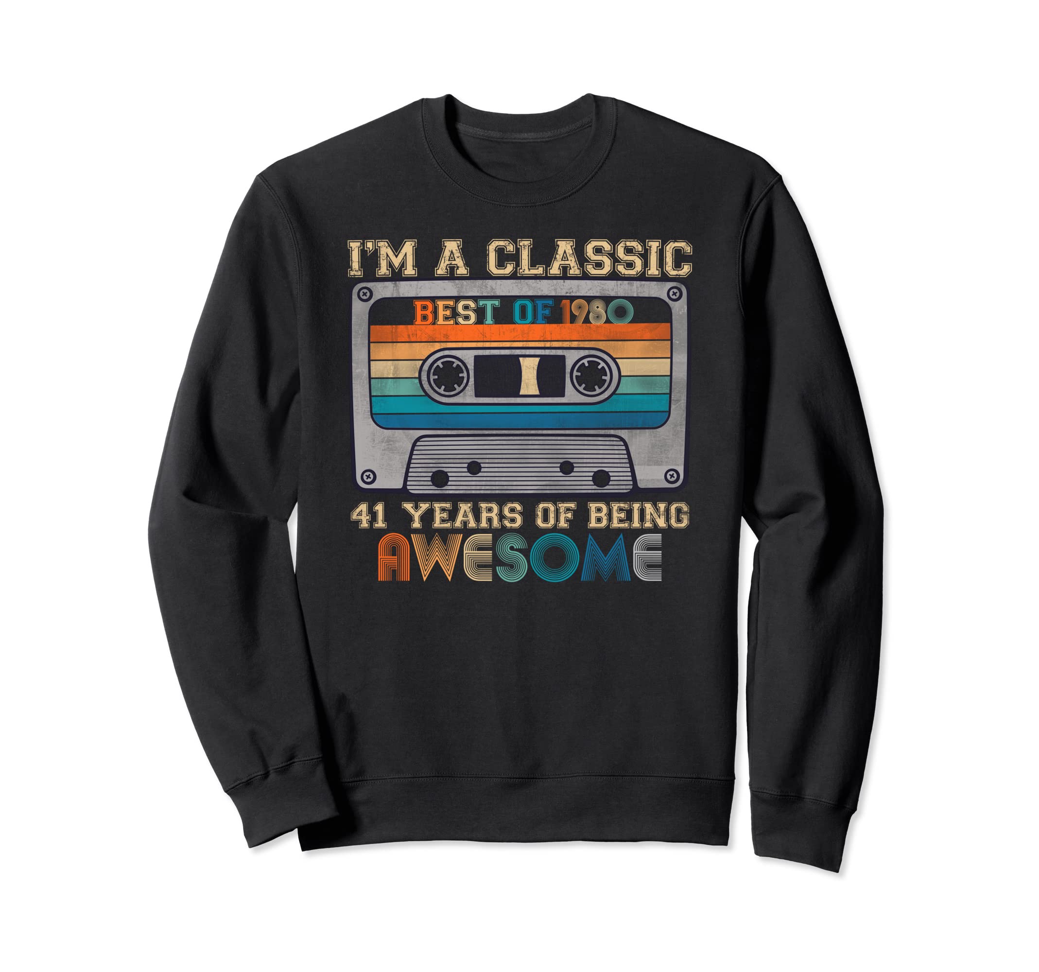 Best 1979 42Nd Birthday Cassette Sweatshirt - Trendy Graphic for Adults - T-Shirt, Sweatshirt, Hoodie