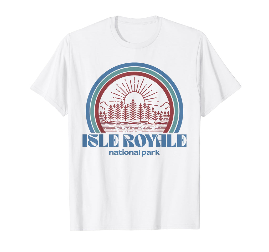 Isle Royale National Park Outdoor T-Shirt - Minimalist Print for Adults - T-Shirt, Sweatshirt, Hoodie