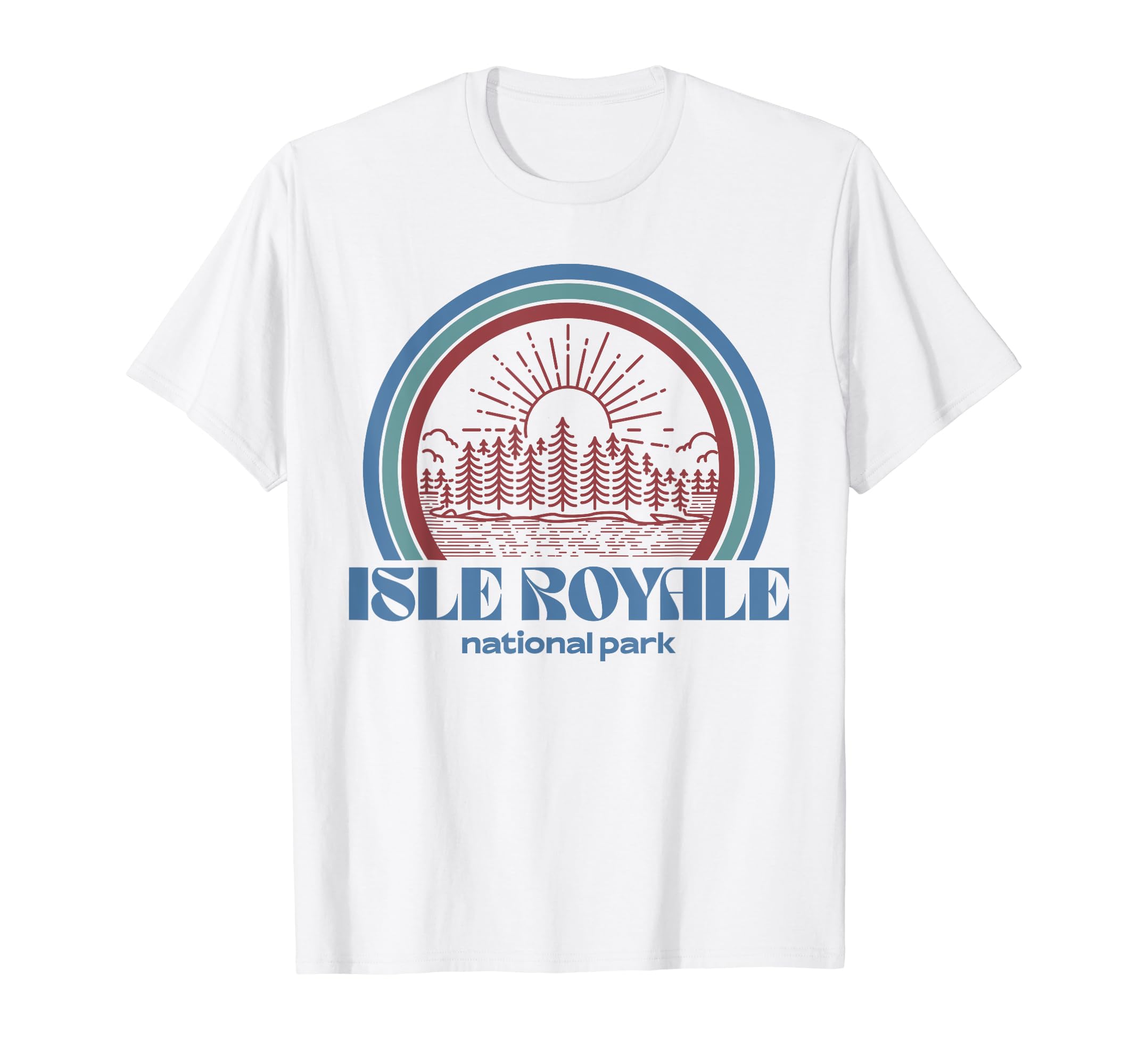 Isle Royale National Park Outdoor T-Shirt - Minimalist Print for Adults - T-Shirt, Sweatshirt, Hoodie