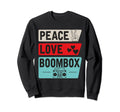 Peace Love Boombox Cassette Tape Sweatshirt - Aesthetic Graphic for Adults - T-Shirt, Sweatshirt, Hoodie