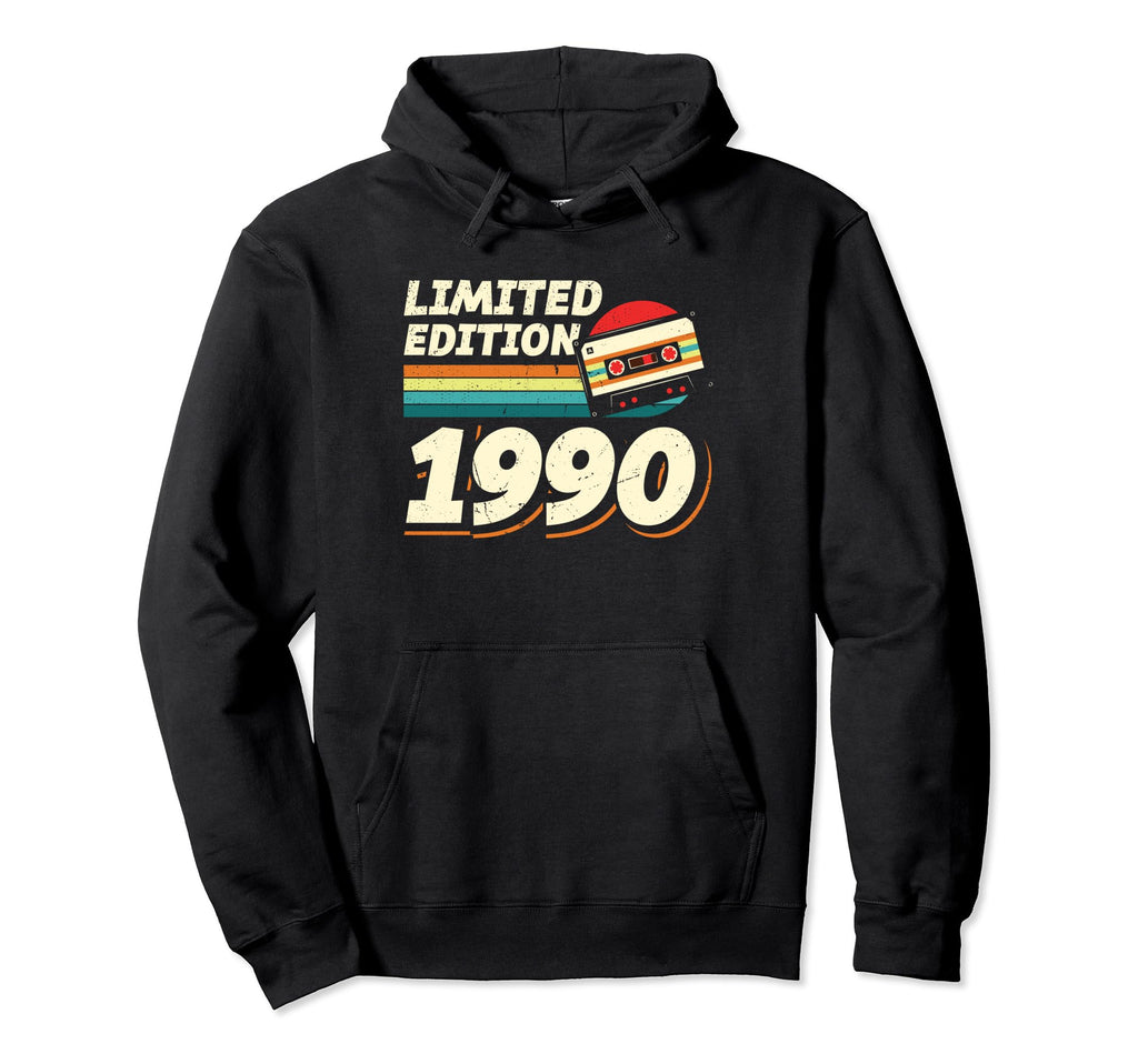 1990 Cassette Tape 34Th Birthday Hoodie - Minimalist Print Unisex - T-Shirt, Sweatshirt, Hoodie