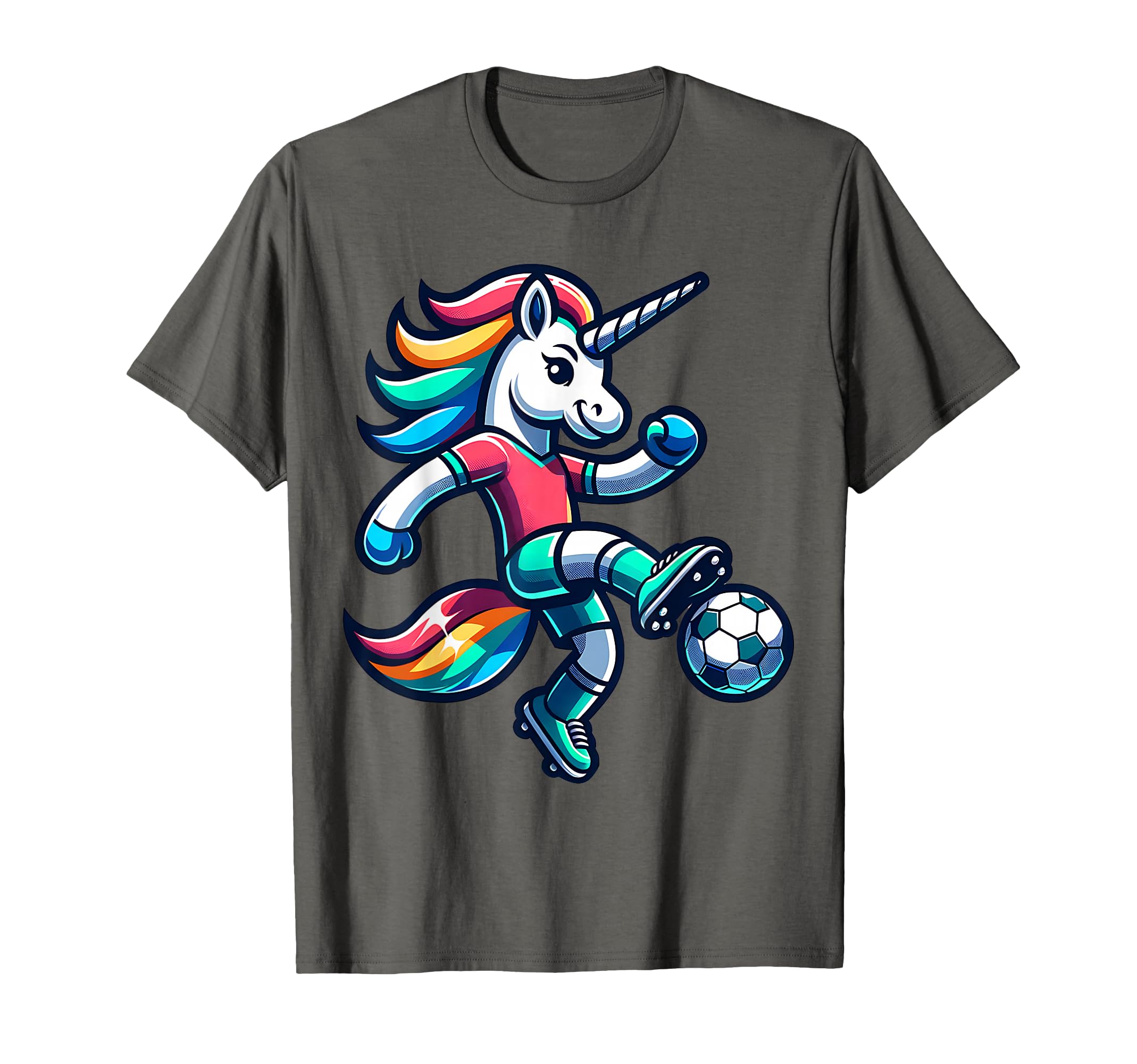 Footballer Unicorn Fans Soccer Team T-Shirt - Custom Art Print Unisex - T-Shirt, Sweatshirt, Hoodie