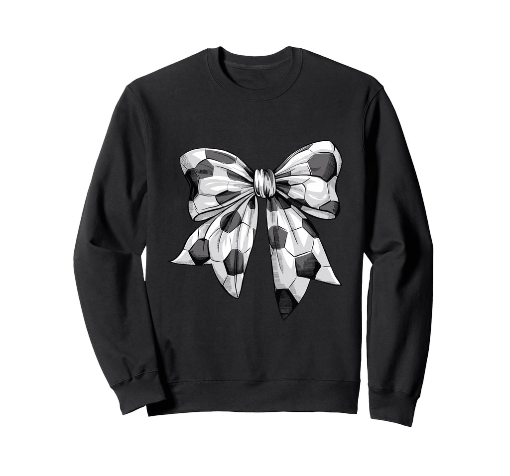 Coquette Bow Soccer Ball Mom Life Sweatshirt - Trendy Graphic for Adults - T-Shirt, Sweatshirt, Hoodie